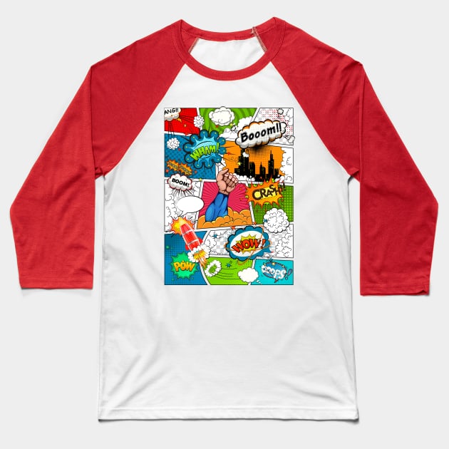 Comics Baseball T-Shirt by marcusmattingly